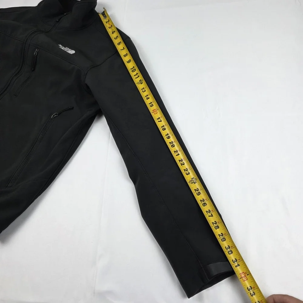 The North Face WindWall Jacket Mens Large Black Full Zip Softshell Fleece Lined
